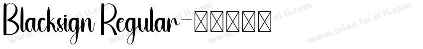 Blacksign Regular字体转换